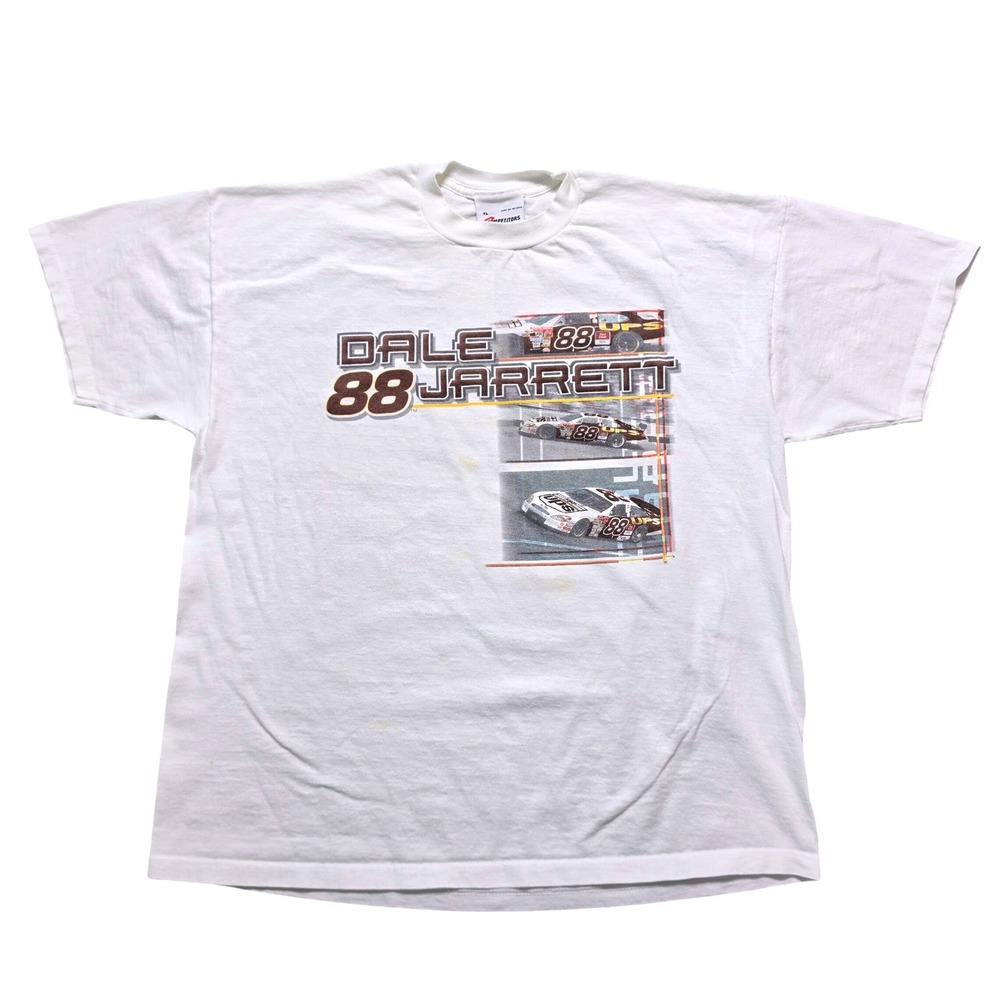Dale‎ Jarrett Racing T-Shirt Mens XL White Competitors View 2002 NASCAR UPS